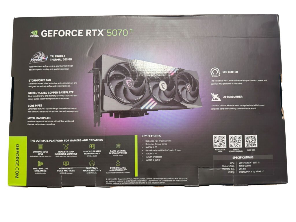 CAJATRASERA5070TI Caja RTX 5070 Ti